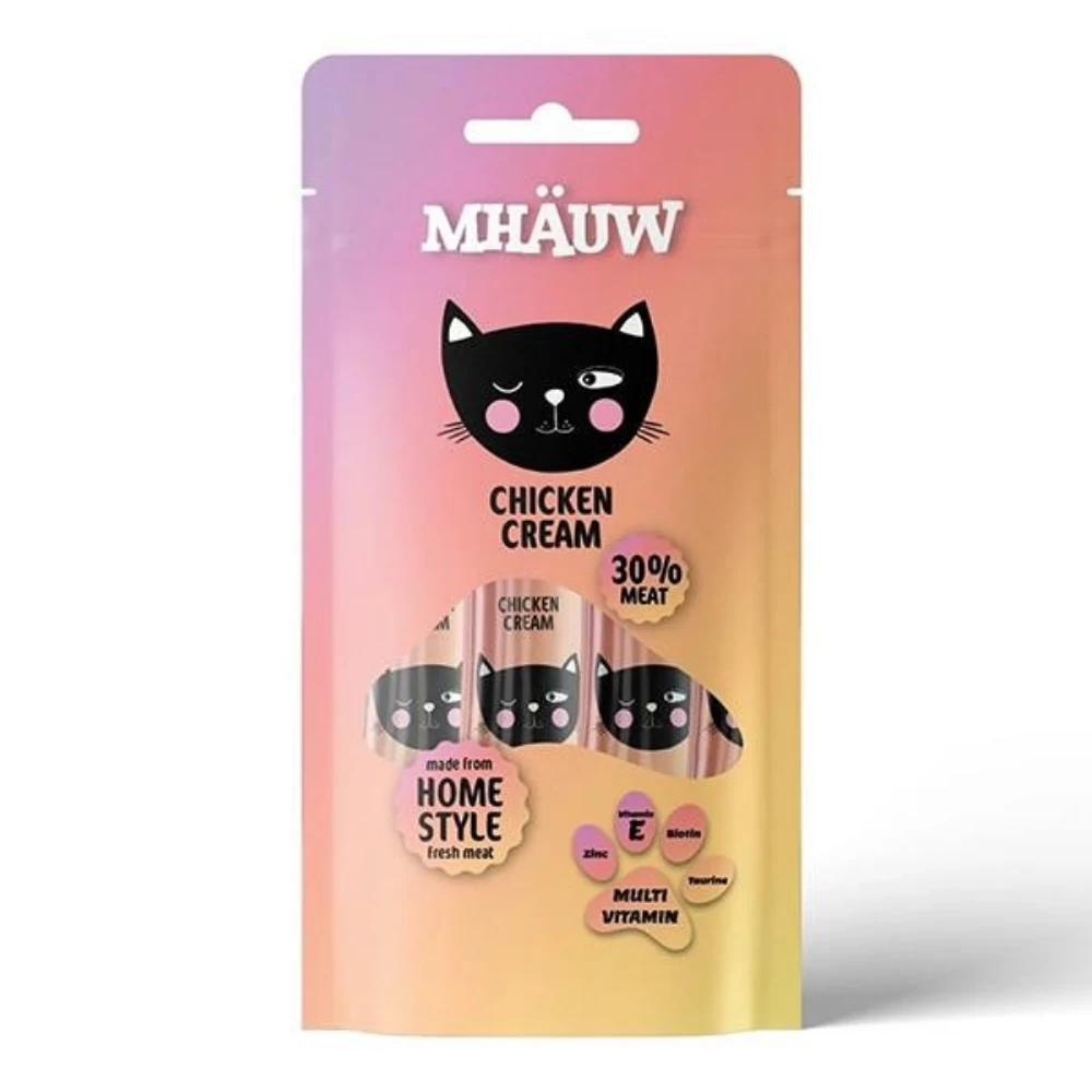 MHAUW Multivitamin Kremalı Sıvı Kedi Ödülü 15gr 4lü